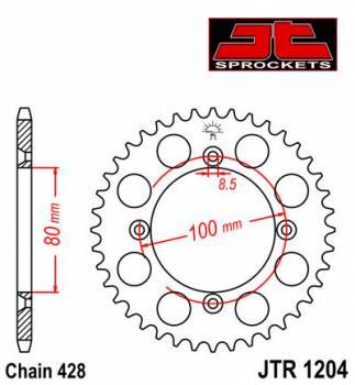 JT -hammasratas, taka, JTR 1204.50