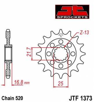 JT -hammasratas, etu, JTF 1373.17