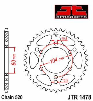 JT -hammasratas, taka, JTR 1478.43