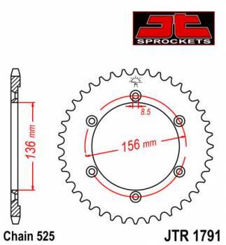 JT -hammasratas, taka, JTR 1791.41