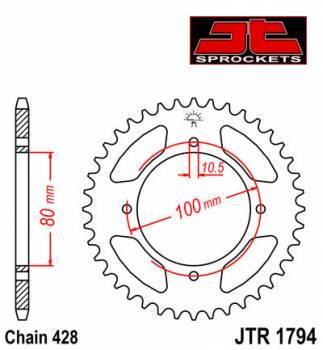 JT -hammasratas, taka, JTR 1794.45