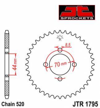 JT -hammasratas, taka, JTR 1795.22