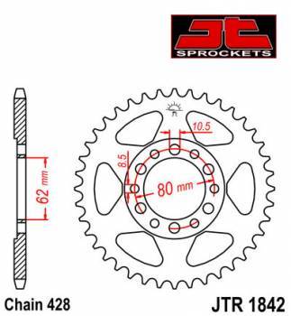 JT -hammasratas, taka, JTR 1842.51