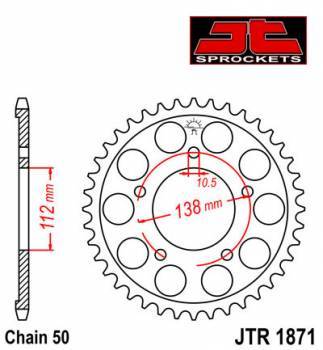 JT -hammasratas, taka, JTR 1871.48