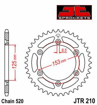 JT -hammasratas, taka, JTR 210.45