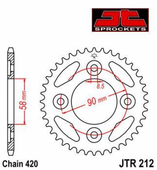 JT -hammasratas, taka, JTR 212.35