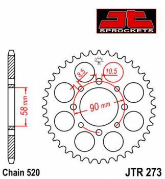 JT -hammasratas, taka, JTR 273.44