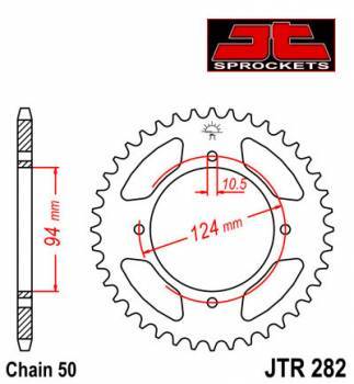 JT -hammasratas, taka, JTR 282.34