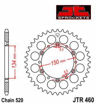 JT -hammasratas, taka, JTR 460.47