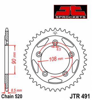 JT -hammasratas, taka, JTR 491.40