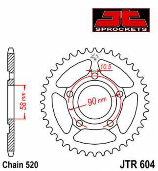 JT -hammasratas, taka, JTR 604.38