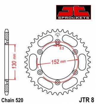 JT -hammasratas, taka, JTR 8.48