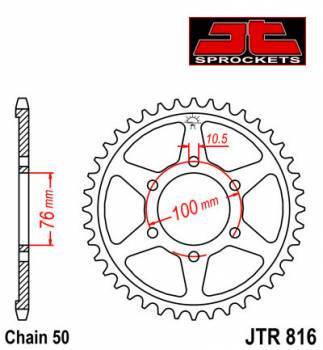 JT -hammasratas, taka, JTR 816.45