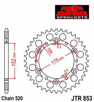 JT -hammasratas, taka, JTR 853.49