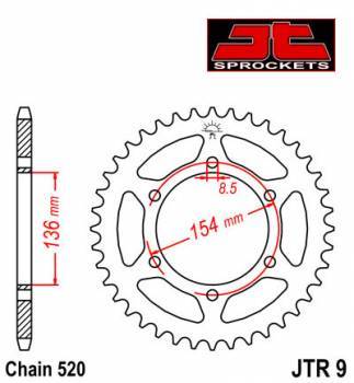 JT -hammasratas, taka, JTR 9.47