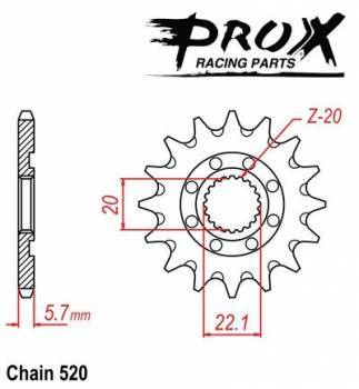 ProX -hammasratas, etu, 07.FS22005-14