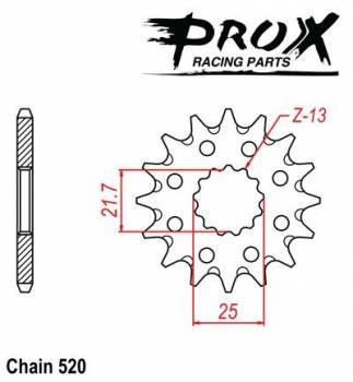 ProX -hammasratas, etu, 07.FS23099-14