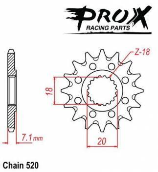 ProX -hammasratas, etu, 07.FS32080-14