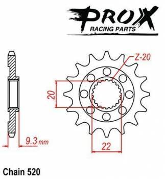 ProX -hammasratas, etu, 07.FS43006-14