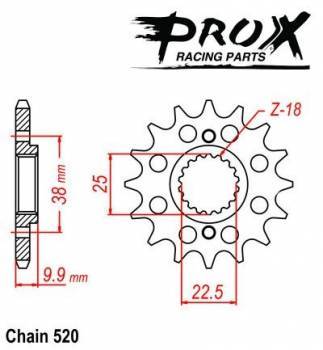 ProX -hammasratas, etu, 07.FS64011-15