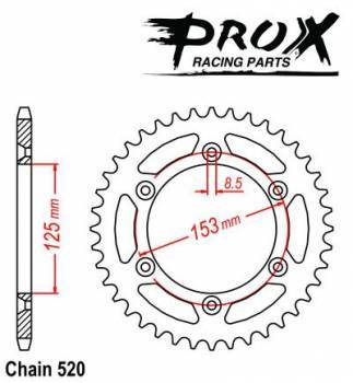 ProX -hammasratas, taka, alu 07.RA12087-52