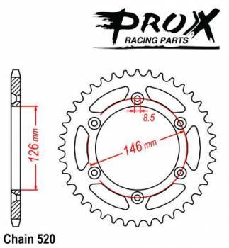 ProX -hammasratas, taka, alu 07.RA32080-49