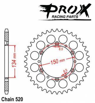 ProX -hammasratas, taka, alu 07.RA42080-51