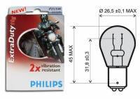 Philips ExtraDuty -polttimo (2kpl), BAY15D, 12V 21/5W, kirkas