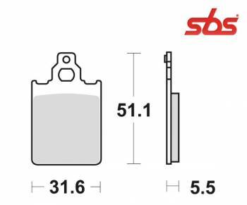 SBS -jarrupalat, ceramic, Italjet Formula 94-00 (117HF, 680HF)