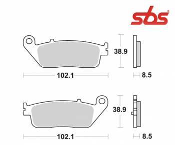 SBS -jarrupalat, ceramic, Honda NSC50 eteen (205HF)