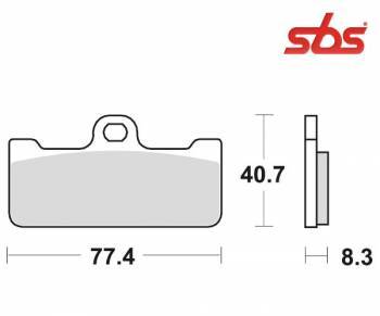 SBS -jarrupalat, racing sinter, 695RS